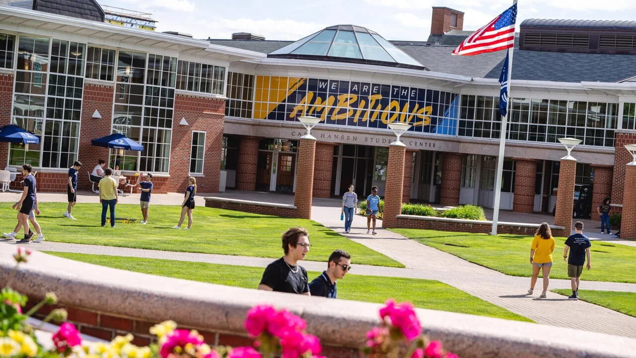 Quinnipiac University — hockey and basketball arena scoreboards